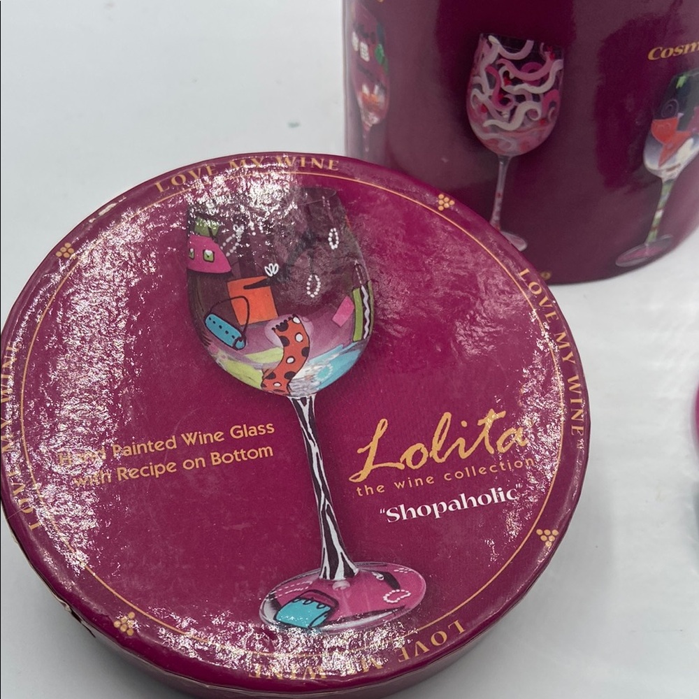 Lolita Shopaholic Multicolor Wine Glass - Picture 3 of 8